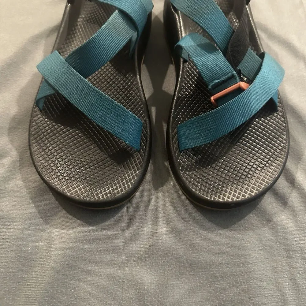 Chaco Z/1 Classic Sport Sandal Mens 11 Gum Bottoms River Trail Teal Adjustable